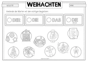 Vorschau - Arbeitsblätter - WEIHNACHTEN Artikelübung - Seite 3