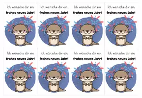 Vorschau - Anderer Materialtyp - Neujahr-Grußkarte für deine Otterklasse (Silvester) - Seite 2