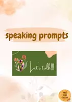 Vorschau - Präsentationen/Tafelbilder - speaking prompts, topics for discussion, one minute talks - Deckblatt