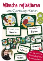 Vorschau - Fördermaterial/Inklusion - Wünsche reflektieren - Lese-Zuordnungs-Karten - Deckblatt