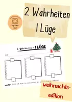 Vorschau - Arbeitsblätter - 2 wahrheiten 1 Lüge * Weihnachtsedition* GRATIS - Deckblatt