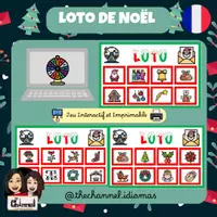 Vista previa - Juegos / Gamificación - Loto de vocabulaire de Noël (Couleur) - Portada