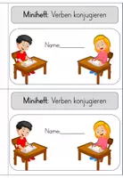 Vorschau - Arbeitsblätter - Miniheft: Verben konjugieren - Seite 1