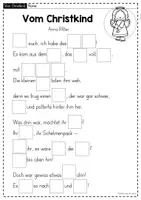 Vorschau - Arbeitsblätter - Weihnachtsgedicht "Vom Christkind": Einfach auswendig lernen! Gedichterarbeitung für die Grundschule - Seite 2