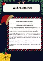 Vorschau - Mal- und Bastelvorlagen - Einen Weihnachtsbrief schreiben Klasse 2, 3, 4, 5, 6, 7, 8, 9, 10 - Seite 1