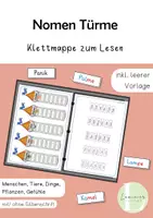 Vorschau - Spiele - Nomen Türme (Wortartenmärchen) - Klettmappe zum Lesen - Deckblatt