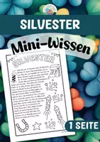 Vorschau - Mal- und Bastelvorlagen - Silvester - Mini-Wissen - Deckblatt