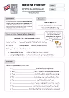 Vorschau - Arbeitsblätter - Present Perfect: Verneinung mit Wortfeld Pets & Animals - Seite 1