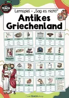 Vorschau - Stationenlernen - Antikes Griechenland - Lernspiel - Sag es nicht! - Deckblatt