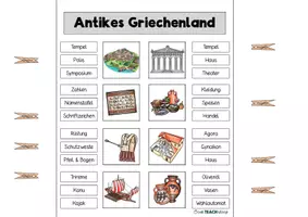 Vorschau - Stationenlernen - Antikes Griechenland - Klammerkarten - Seite 2