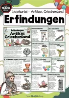 Vorschau - Stationenlernen - Antikes Griechenland - Erfindungen - Lesekartei - Deckblatt