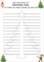 Voorbeeld - Kerstmis - Woordenschat uitdaging - Pagina 1