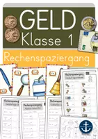Vorschau - Arbeitsblätter - Geld Klasse 1 - Rechenspaziergang Euro & Cent (Arbeitsblätter) - Deckblatt
