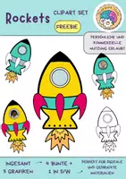 Vorschau - selbst erstellte Cliparts/Grafiken - Freebie - Rockets (Clipart-Set) - Deckblatt