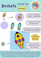 Vorschau - selbst erstellte Cliparts/Grafiken - Freebie - Rockets (Clipart-Set) - Seite 1