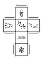 Vorschau - Mal- und Bastelvorlagen - Papier Geschenkboxen für Weihnachten (Druckvorlage) - Seite 1