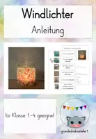 Vorschau - Mal- und Bastelvorlagen - Windlichter Serviettentechnik: Anleitung - Deckblatt
