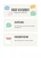 Vorschau - Interaktives Material - Klassenrat Moderationsfächer - Deckblatt