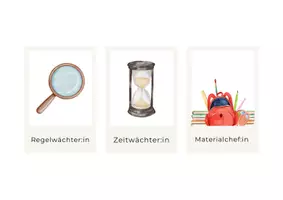 Vorschau - Anderer Materialtyp - Rollenkarten für Gruppenarbeiten / Klassenrat - Deckblatt