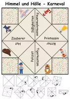 Vorschau - Mal- und Bastelvorlagen - Himmel und Hölle Fasching/Karneval - DaZ/DaF, Deutsch (flaten/basteln) - Seite 2