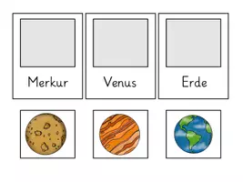 Vorschau - Stationenlernen - Kamera Ergänzungskarten Planeten - Seite 1