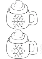 Vorschau - Mal- und Bastelvorlagen - Kunst im Winter/Weihnachten: Tasse Kakao - Seite 2