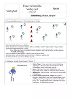 Vorschau - Stundenentwürfe - 2 Oberes Zuspiel Volleyball - Deckblatt