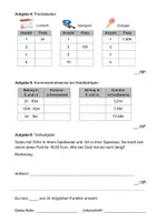 Vorschau - Klassenarbeiten - Mathe-Klassenarbeit (3. Klasse, Rechnen mit Geld, Sicherung des Einmaleins) - Deckblatt