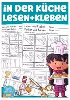 Vorschau - Arbeitsblätter - Kochen und Backen - Lesen und Kleben Deutsch Grundschule und DAZ - Deckblatt