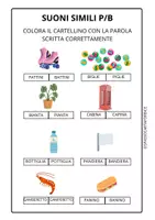 anteprima - Esercizi - Schede didattiche suoni simili P B - Pagina di copertina