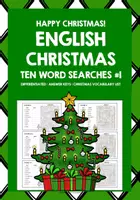 Vorschau - Stationenlernen - ENGLISH CHRISTMAS WORD SEARCHES #1 - Deckblatt