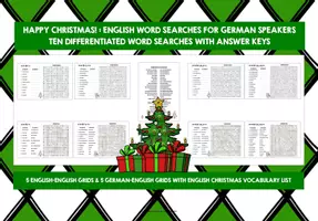 Vorschau - Arbeitsblätter - ENGLISH CHRISTMAS WORD SEARCHES FOR GERMAN SPEAKERS #1 - Seite 1