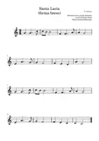 anteprima - Esercizi - Spartito didattico "Santa Lucia" - Pagina 1