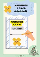 Vorschau - Arbeitsblätter - Arbeitsheft Malreihen 2, 5, 10 - Deckblatt