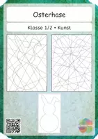 Vorschau - Arbeitsblätter - Ostern Hase Osterhase abstrakt anmalen Kunst - Deckblatt