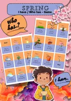 Vorschau - Spiele - 🎲Interaktives "I have.., who has..?" Spiel - SPRING Edition - Deckblatt