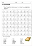 Vorschau - Arbeitsblätter - Suchsel Food (Wortschatz Essen) - Deckblatt