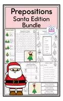 Προεπισκόπηση - Φύλλα εργασίας - Prepositions of Place - Santa Edition - Bundle - Εξώφυλλο
