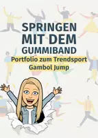 Vorschau - Arbeitsblätter - Springen mit dem Gummiband - Portfolio zu Gamboa Jump/Gummitwist - Deckblatt
