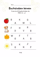 Vorschau - Arbeitsblätter - Buchstaben spielerisch lernen - Deckblatt