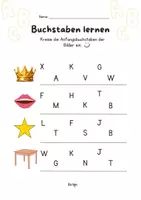 Vorschau - Arbeitsblätter - Buchstaben spielerisch lernen - Seite 1
