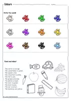 Vorschau - Arbeitsblätter - Englisch - Farben - Colours - Wort-Bild-Karten - Seite 3