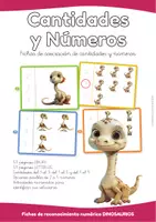 Vista previa - Hojas de trabajo - Cantidades y números DINOSAURIOS Vol.1 - Portada