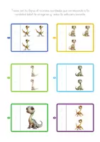 Vista previa - Hojas de trabajo - Cantidades y números DINOSAURIOS Vol.1 - página 2