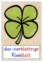 Vorschau - Fördermaterial/Inklusion - Glücksbringer – Ausmalbilder & Bild-Wort-Karten Wortschatz - Seite 1