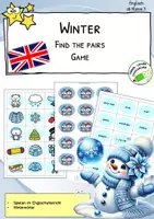 Vorschau - Spiele - Winter - Englischunterricht - Lernspiel - Deckblatt
