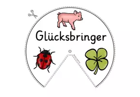 Vorschau - Arbeitsblätter - Glücksbringer Klasse 3-6 Drehscheibe basteln - Seite 1