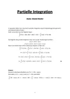 Vorschau - Arbeitsblätter - Partielle Integration - Deckblatt