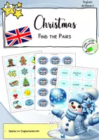 Vorschau - Stationenlernen - Weihnachten - Christmas - Englischunterricht - Lernspiel - Deckblatt