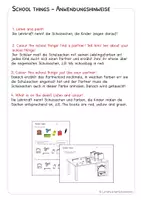 Vorschau - Arbeitsblätter - Englisch - Schoolthings - Schulsachen - Klasse 1 - Seite 2